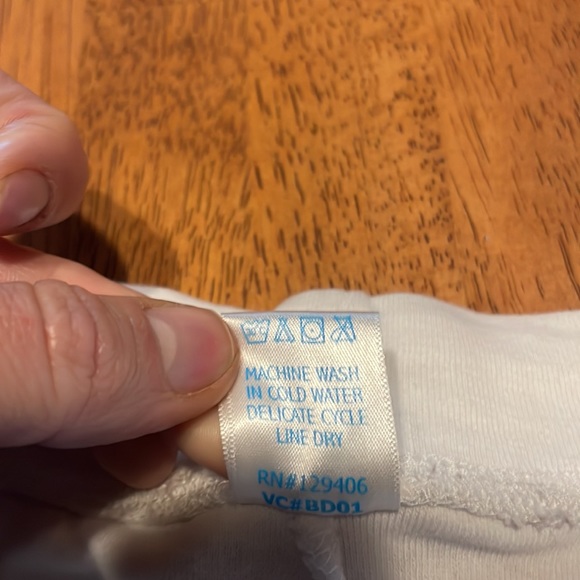 White terry cloth casual shorts - Picture 4 of 5